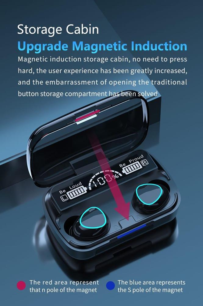 M10 TWS Earbuds | High‑Bass Wireless Earbuds with Case