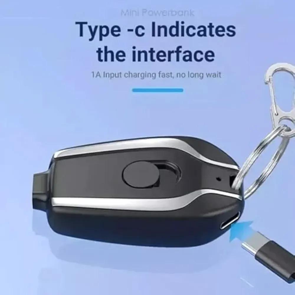 Portable Keychain Power Bank – Mini Emergency Charger for iPhone & Android