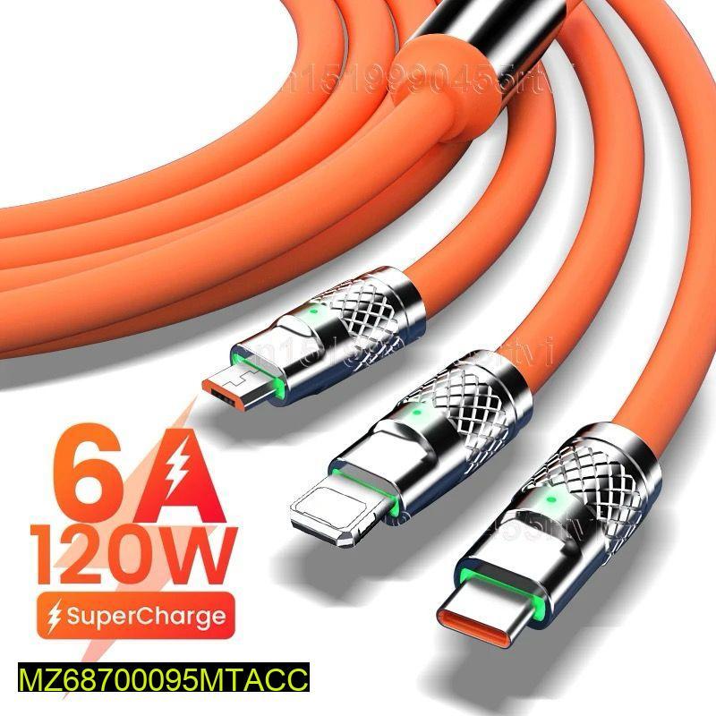 3-in-1  Fast Charging Cable for iphone and Andriod
