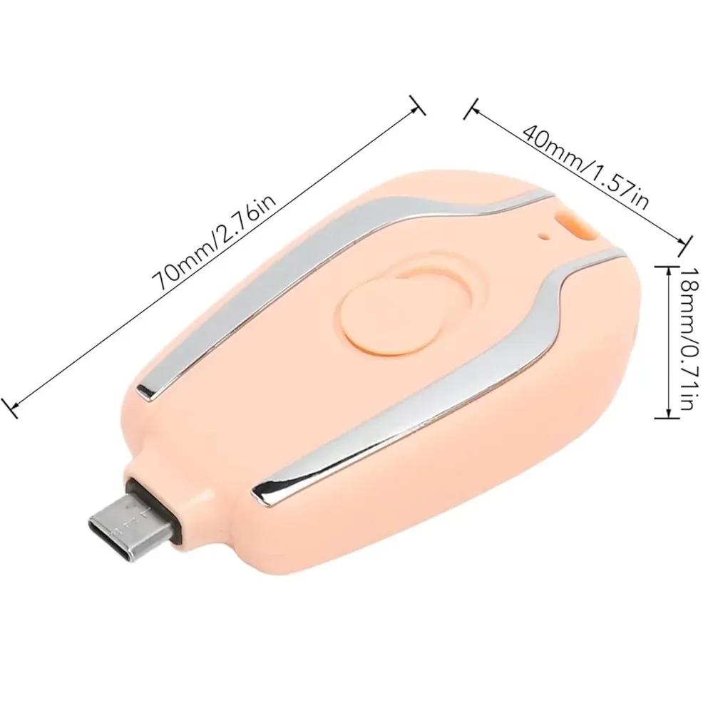 Portable Keychain Power Bank – Mini Emergency Charger for iPhone & Android