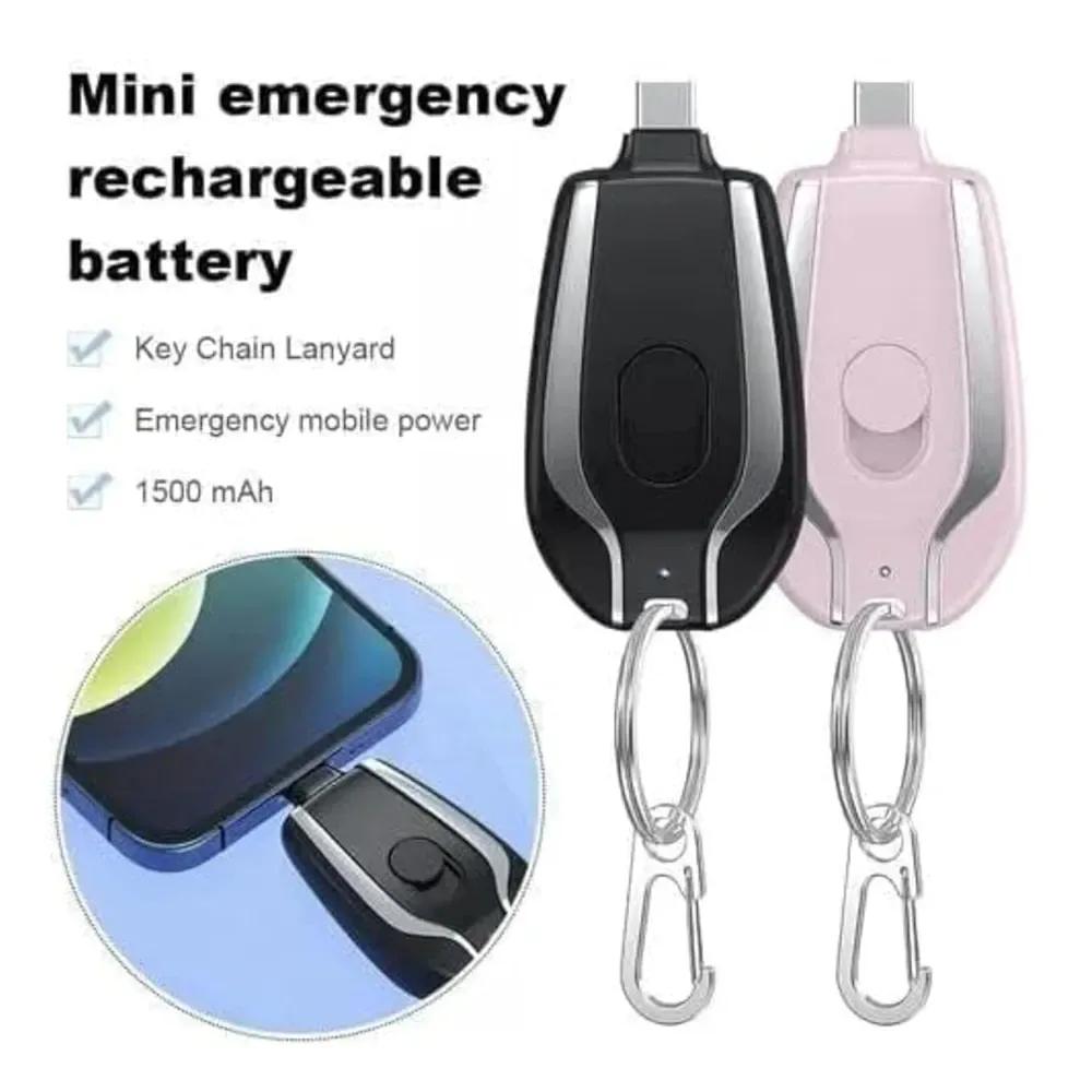 Portable Keychain Power Bank – Mini Emergency Charger for iPhone & Android