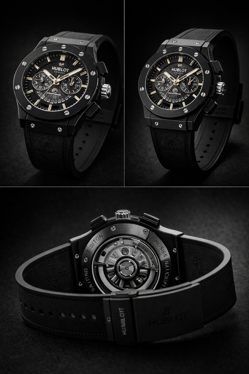 Hublot Shadow Fusion Chronograph – Black Leather Edition
