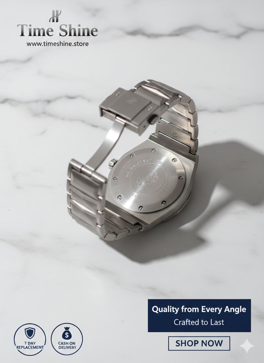 Luxury Chronograph Stainless Steel Watch – Hublot-Style Design