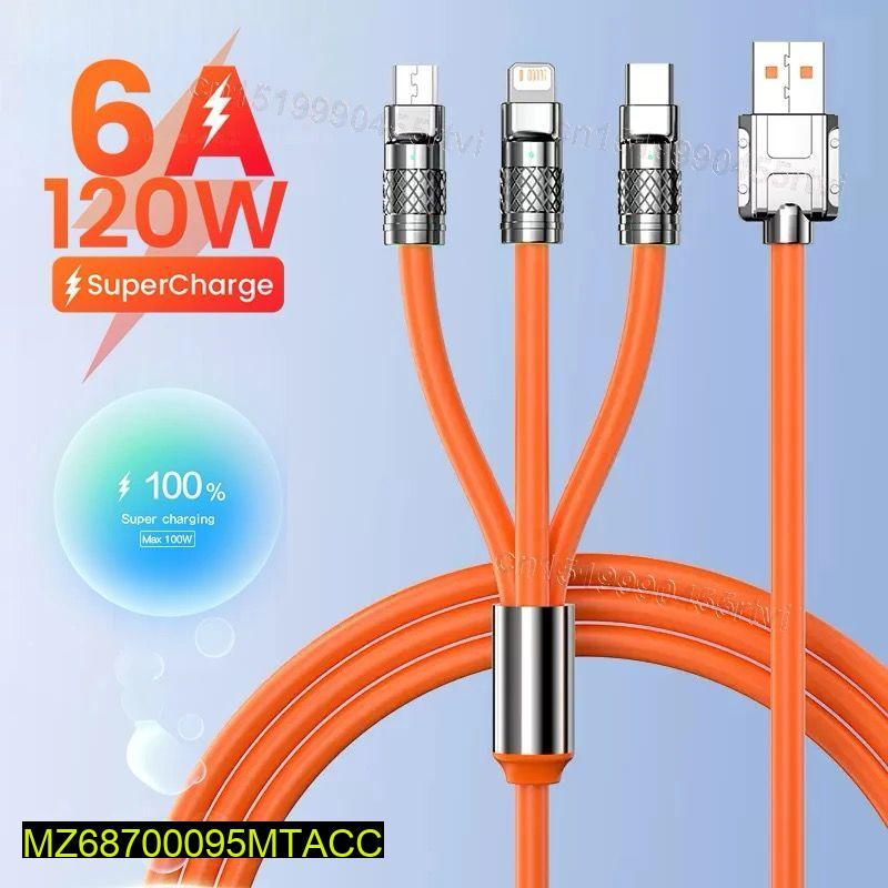 3-in-1  Fast Charging Cable for iphone and Andriod
