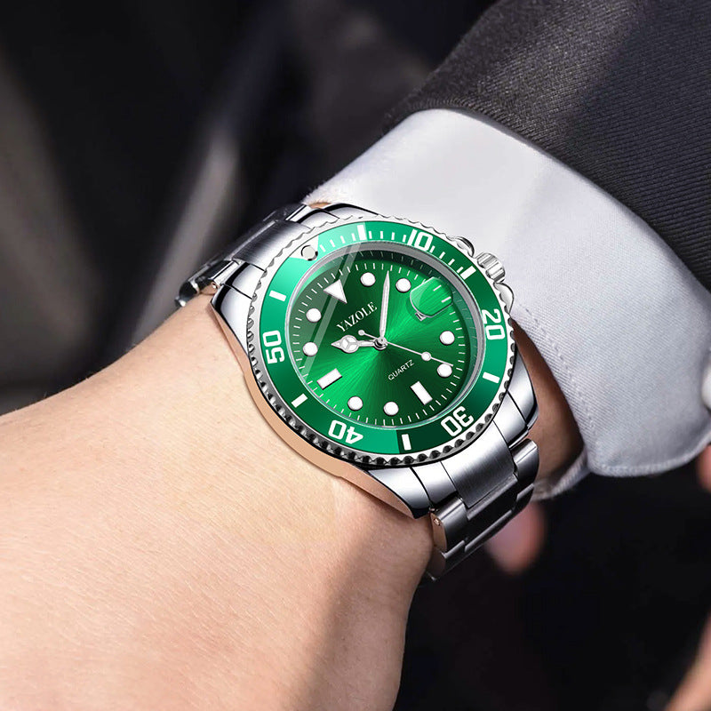 Rolex Luxury Watches for Men Big Face Stainless Steel Business Dress Analog Quartz Watch with Day Waterproof Luminous Mens Wrist Watch