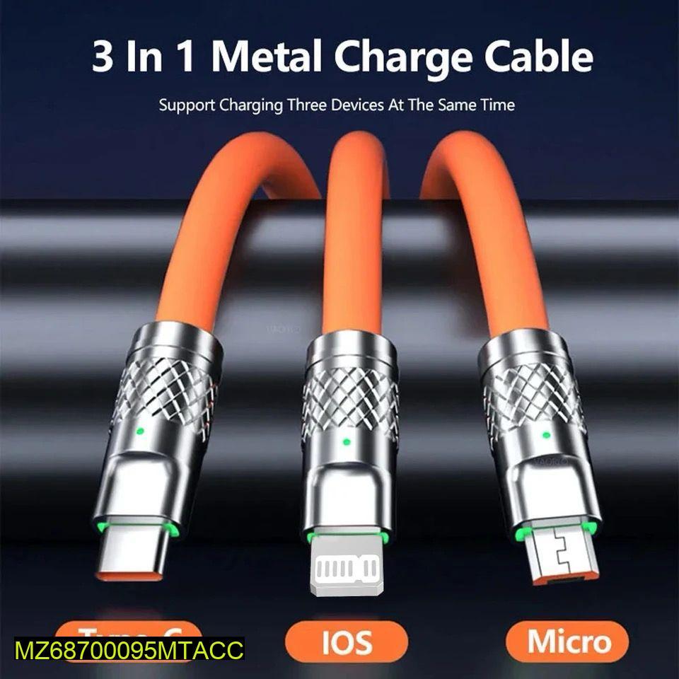 3-in-1  Fast Charging Cable for iphone and Andriod